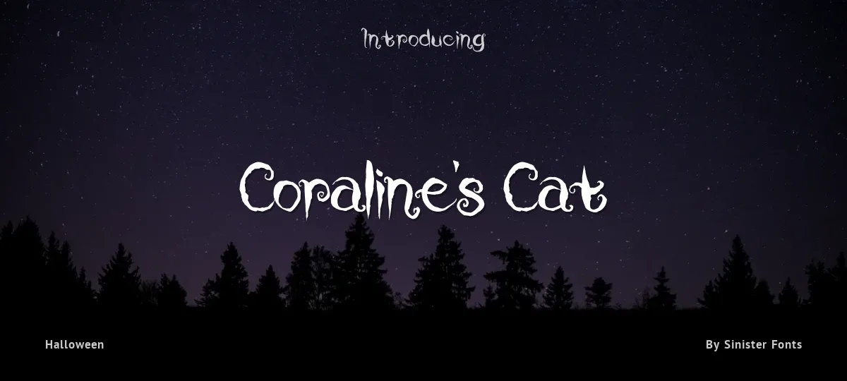 Coraline's Cat font preview