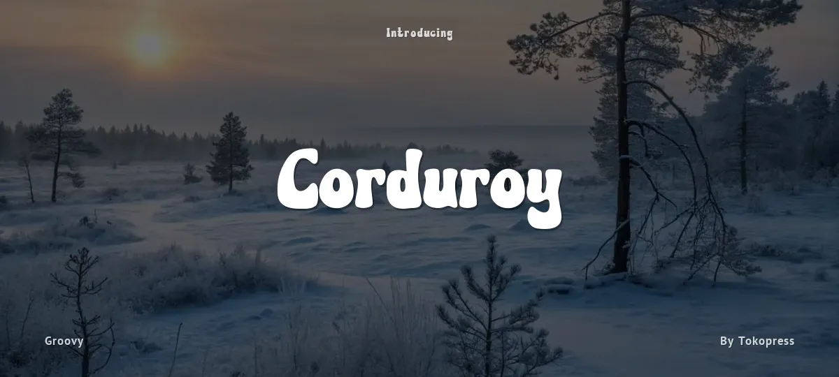 Corduroy font preview