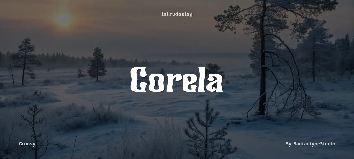 Corela font preview