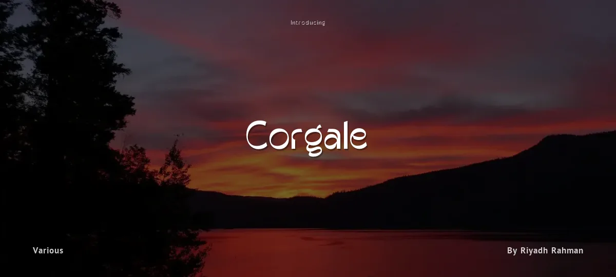 Corgale font preview