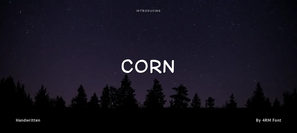 Corn font preview
