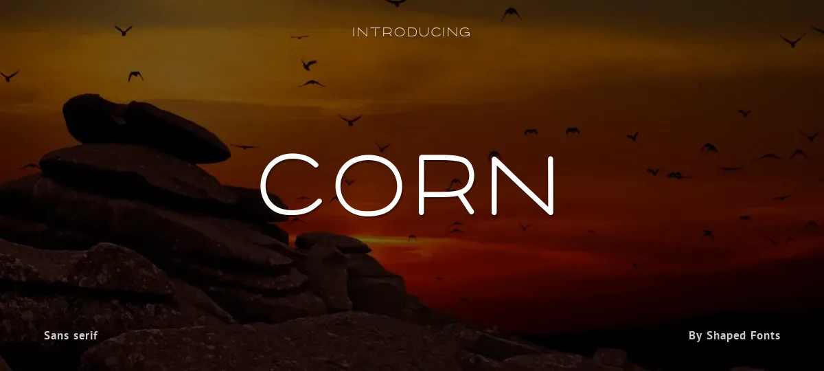 Corn font preview