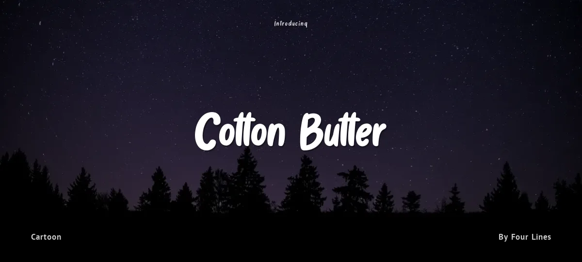 Cotton Butter font preview