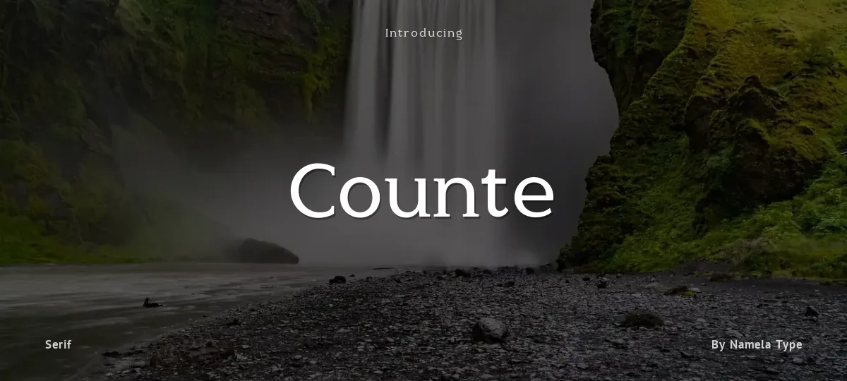 Counte font preview