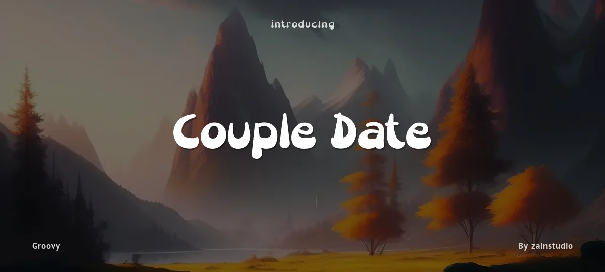 Couple Date font preview
