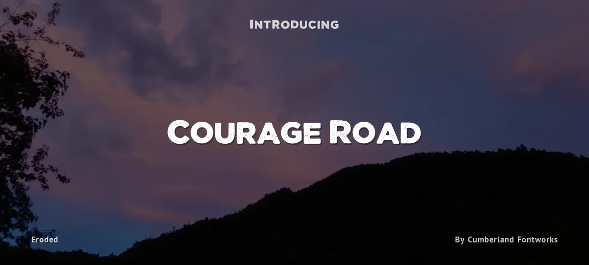 Courage Road font preview