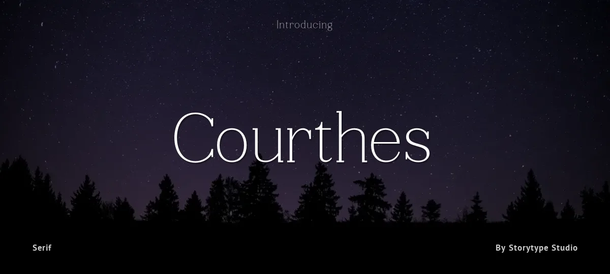 Courthes font preview