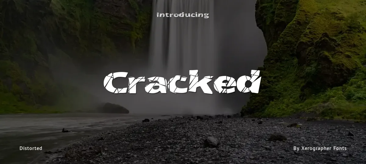Cracked font preview