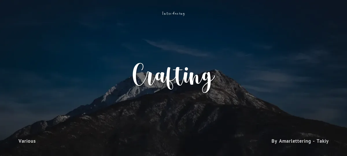 Crafting font preview