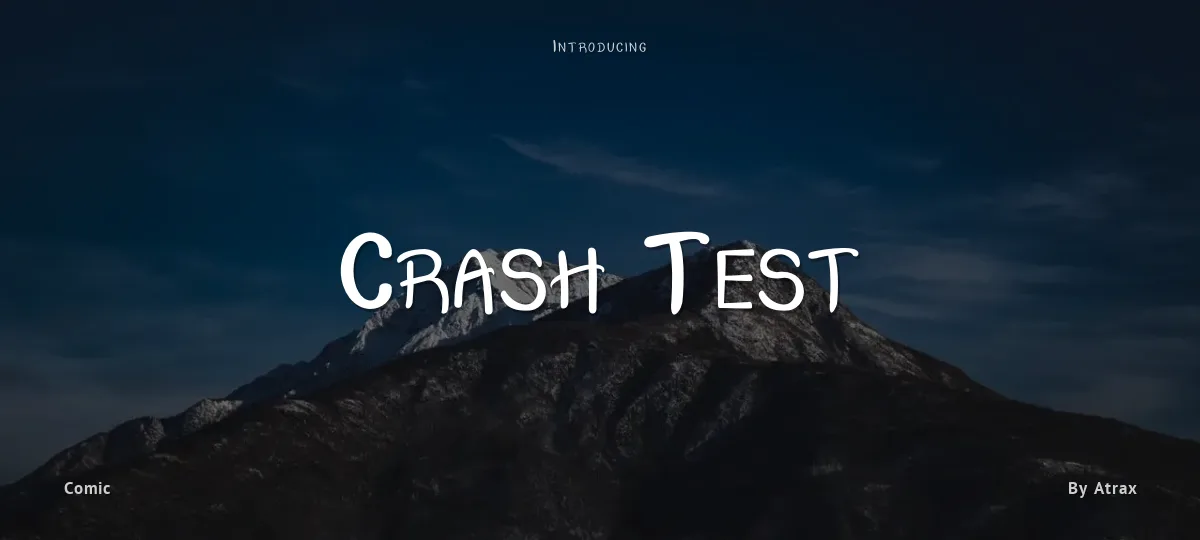 Crash Test font preview
