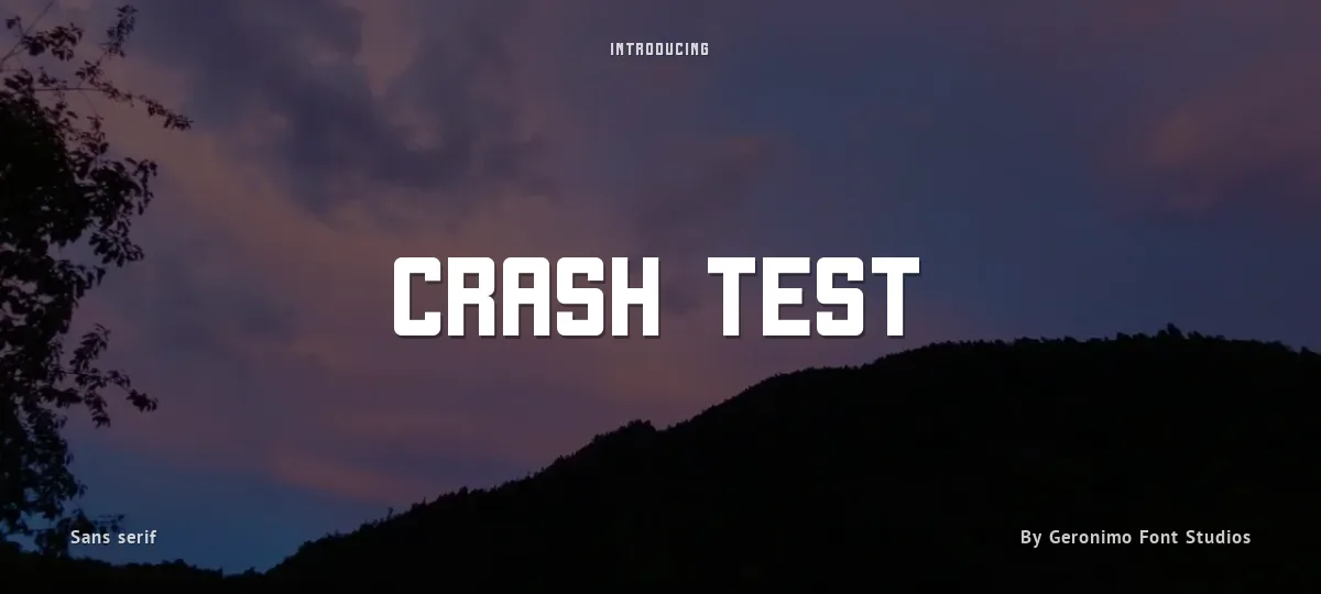 Crash Test font preview