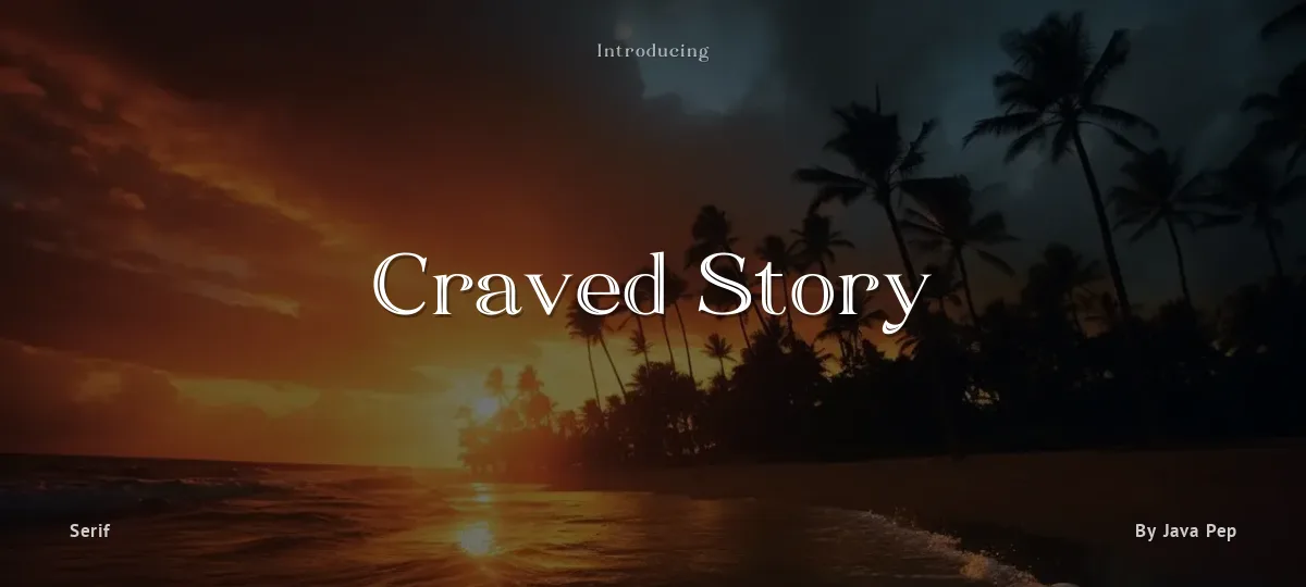 Craved Story font preview