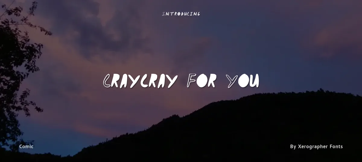 Craycray For You font preview