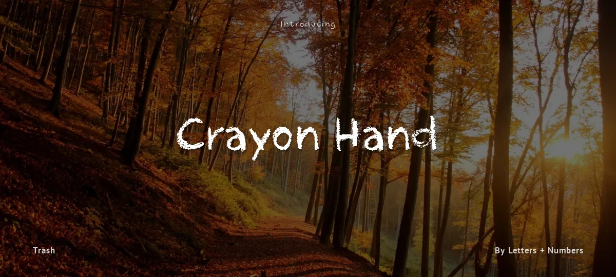 Crayon Hand font preview