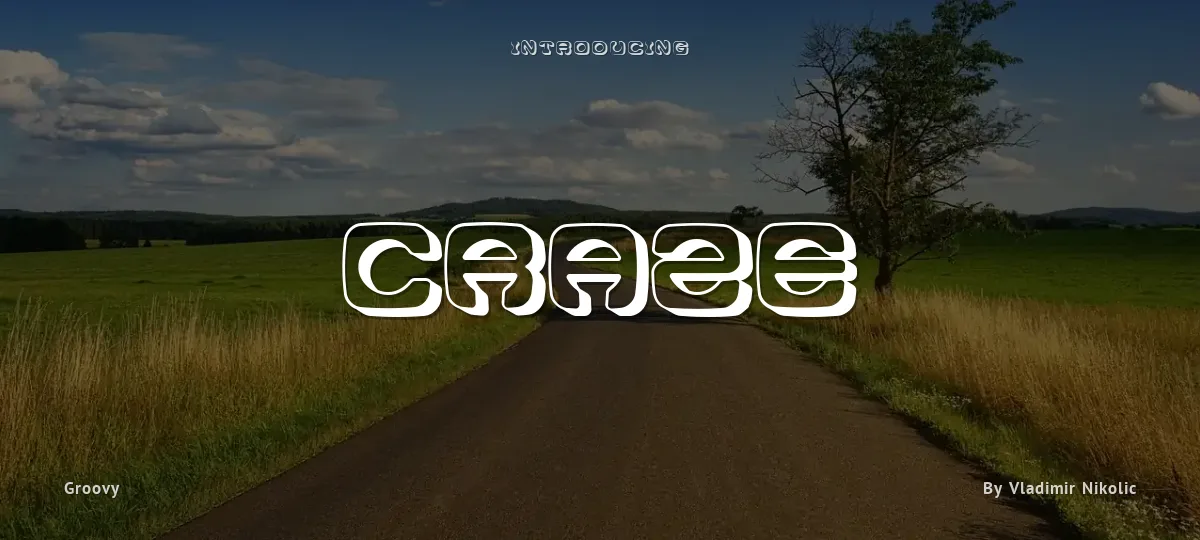 Craze font preview