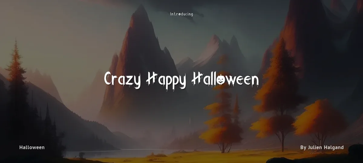 Crazy Happy Halloween font preview