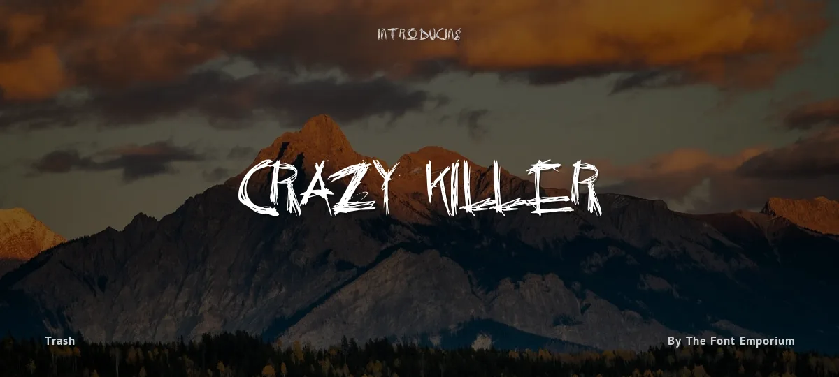 Crazy Killer font preview