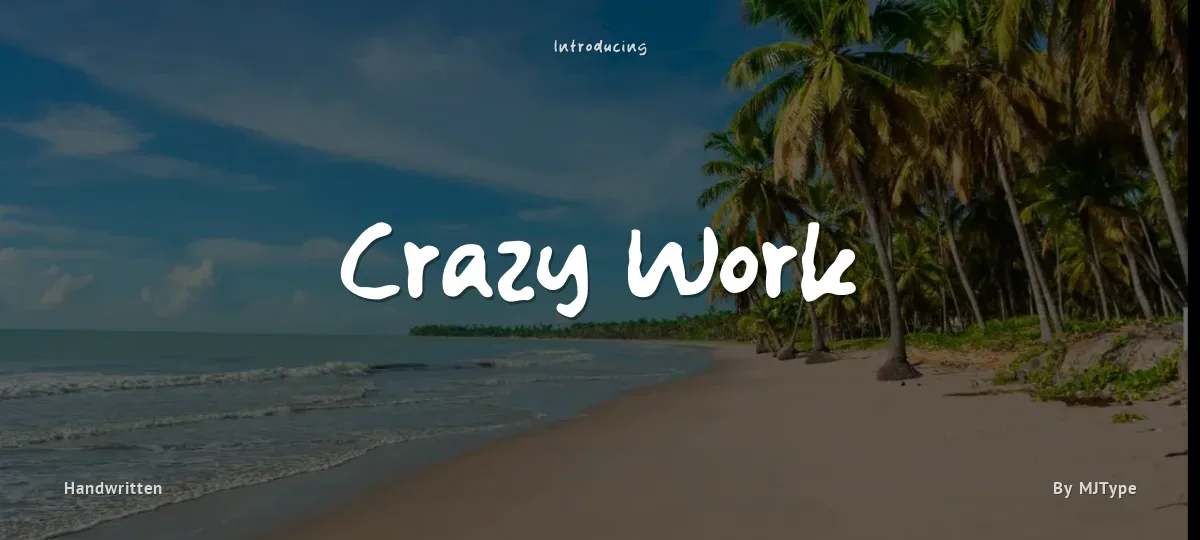 Crazy Work font preview