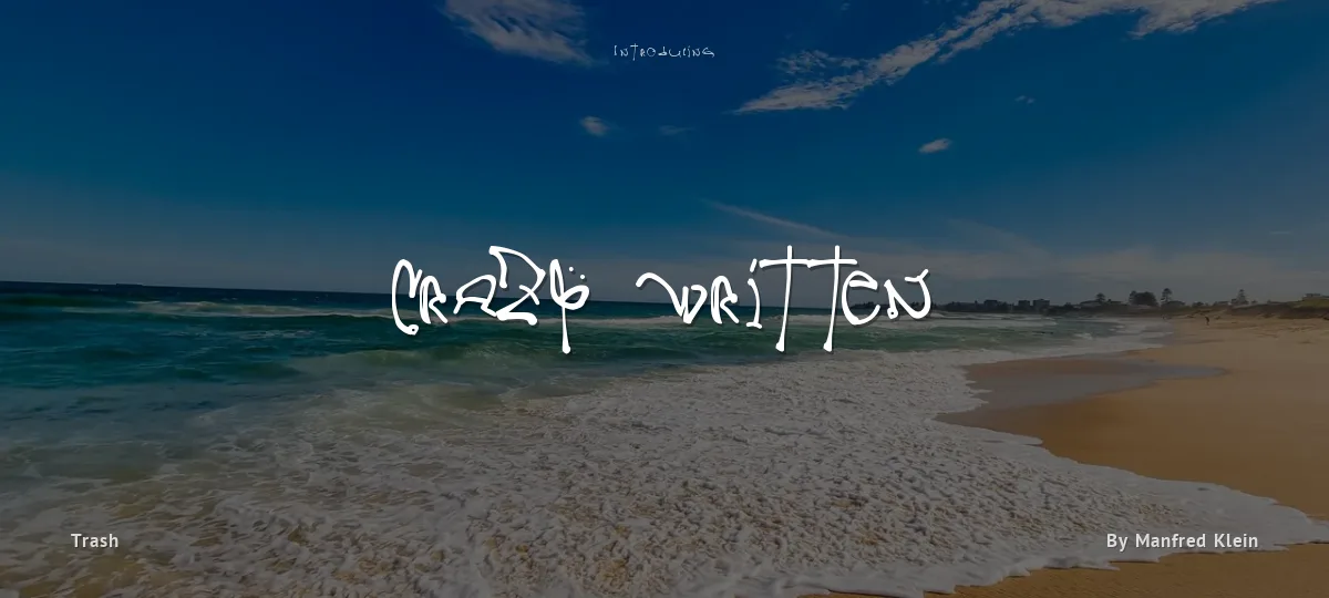 Crazy Written font preview