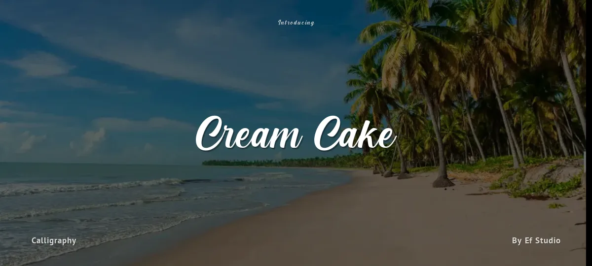Cream Cake font preview