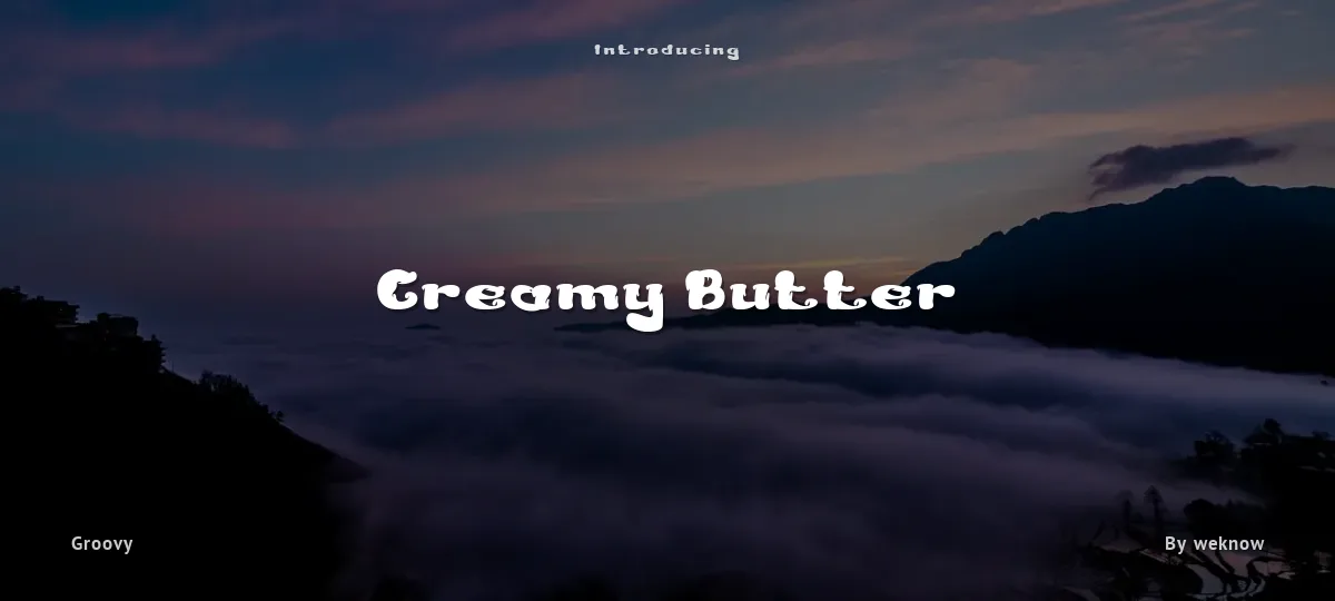 Creamy Butter font preview