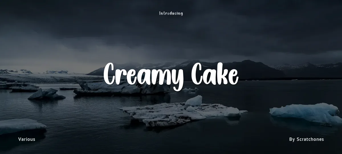 Creamy Cake font preview
