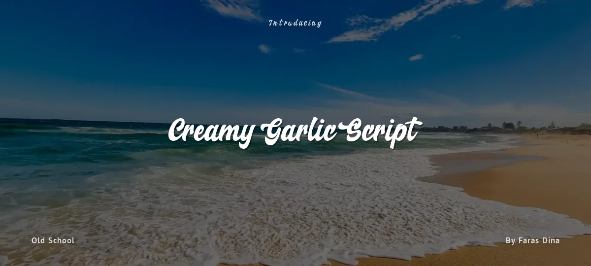 Creamy Garlic Script font preview