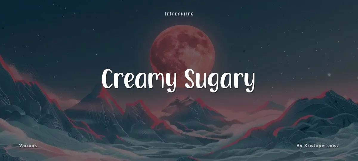 Creamy Sugary font preview