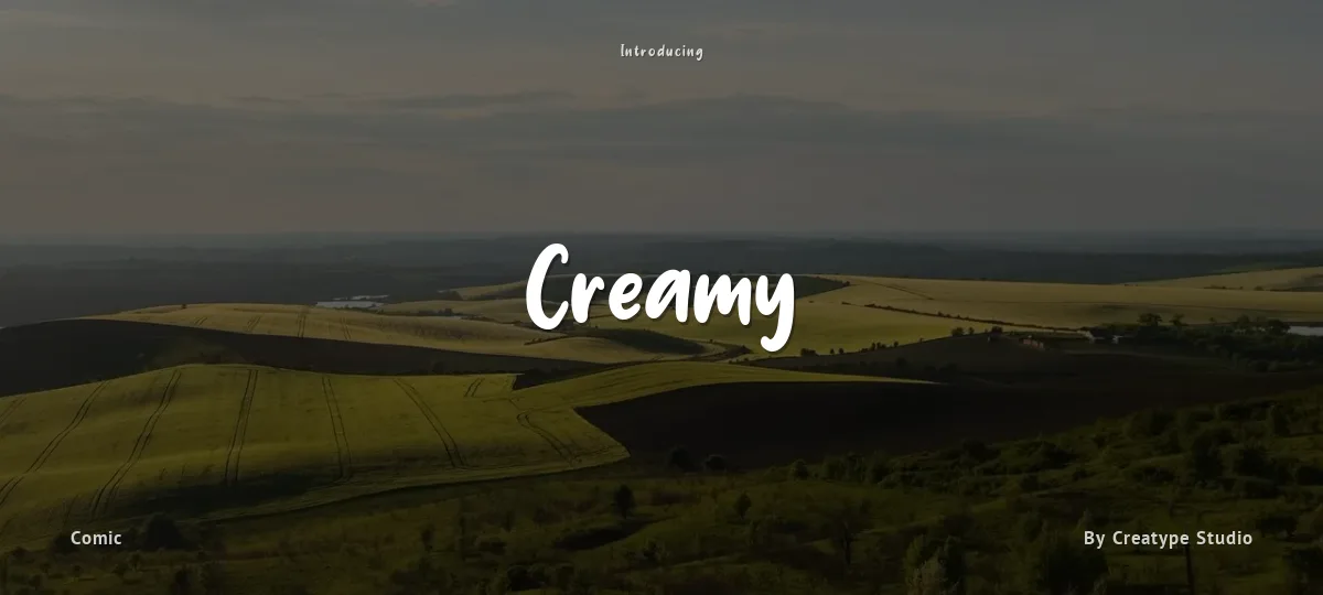 Creamy font preview