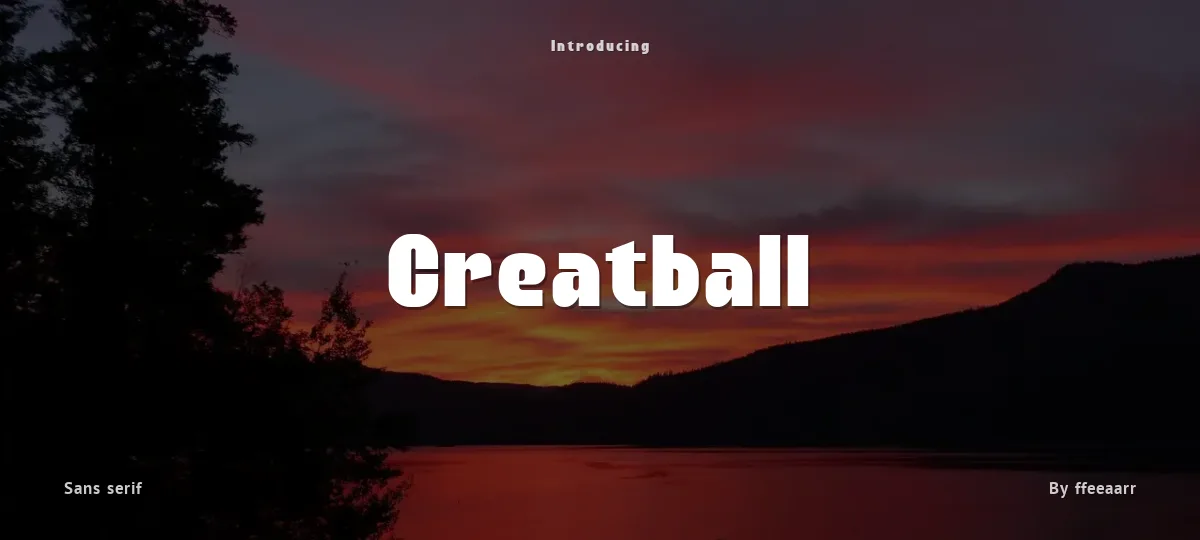 Creatball font preview