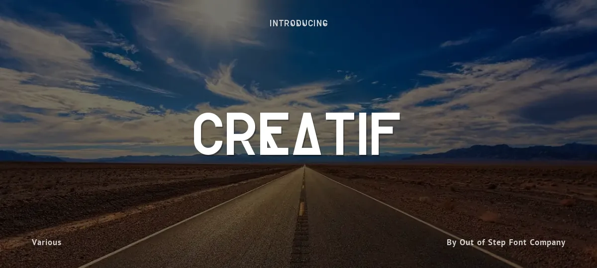 Creatif font preview