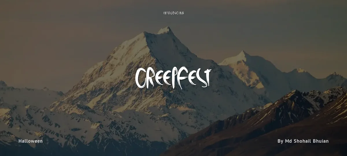 Creepfest font preview