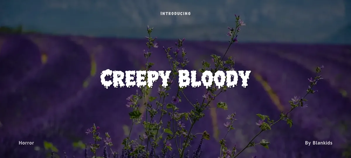 Creepy Bloody font preview