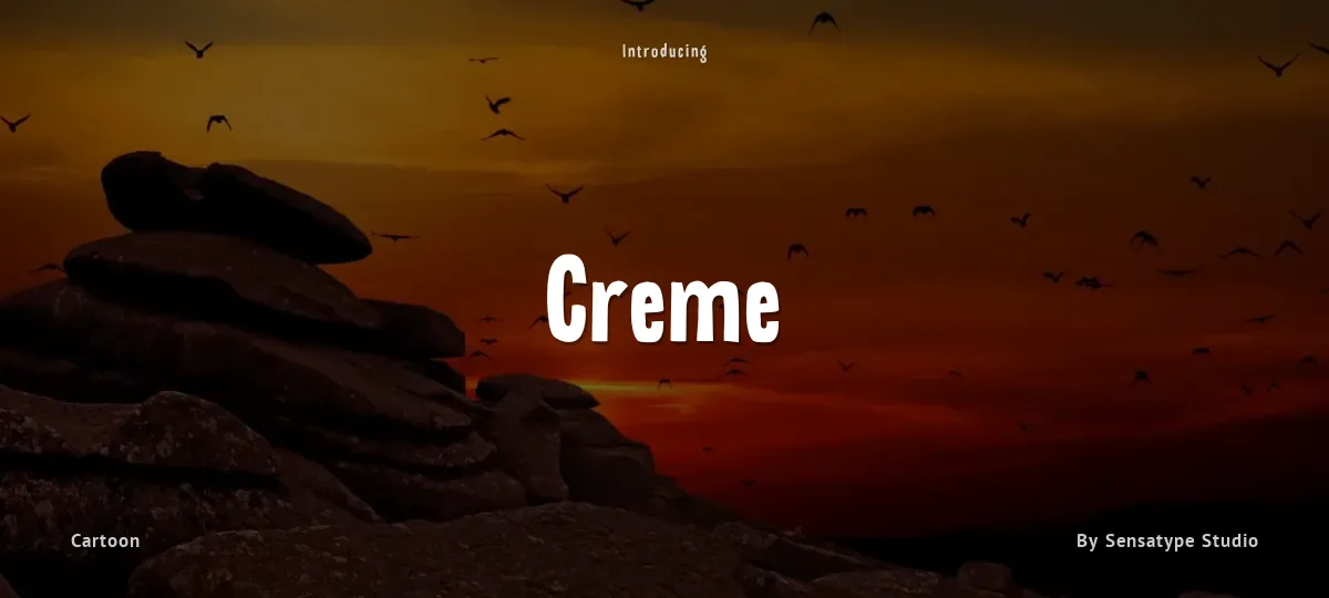 Creme font preview