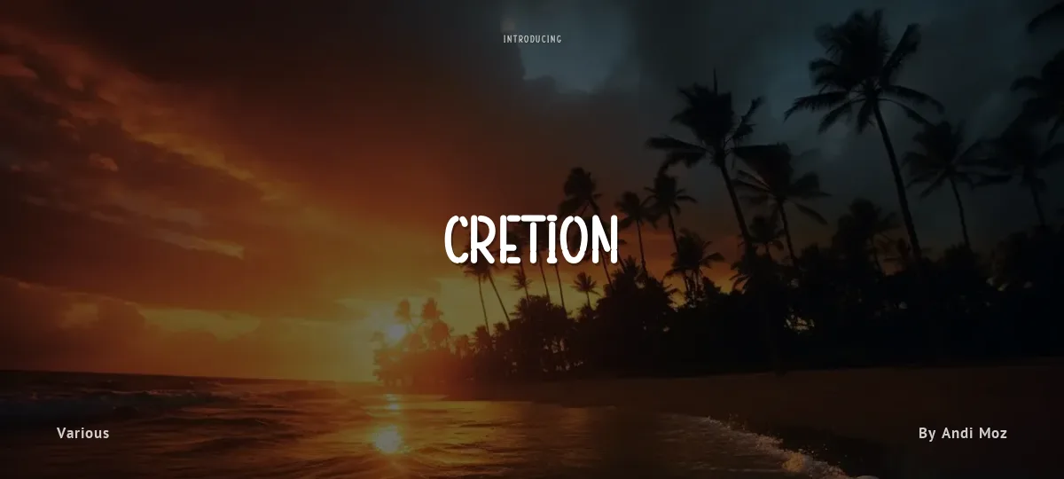 Cretion font preview