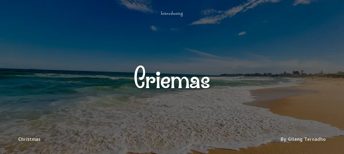 Criemas font preview
