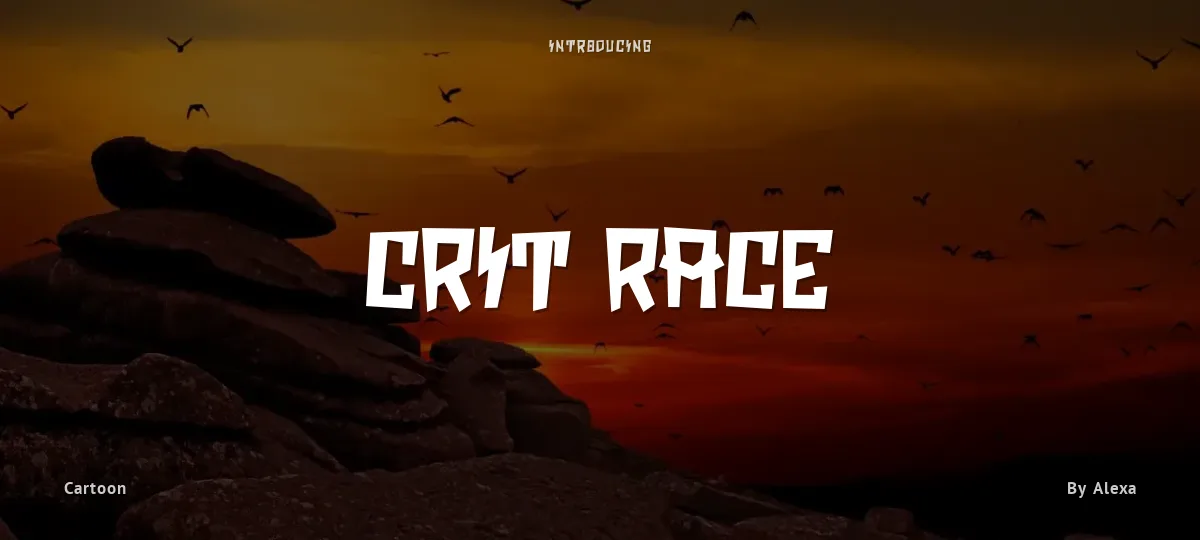 Crit Race font preview