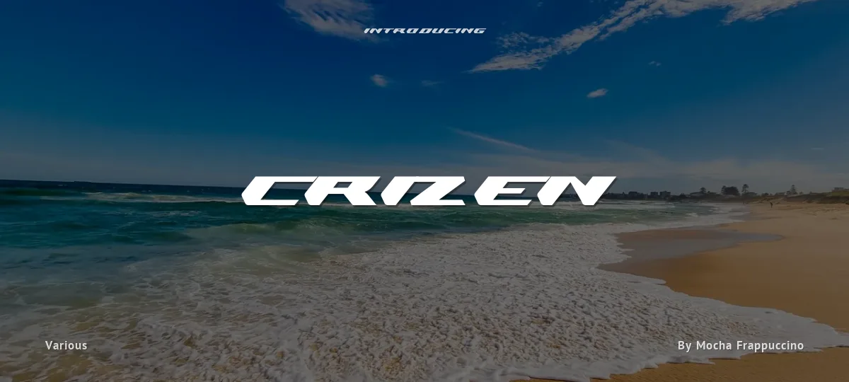Crizen font preview