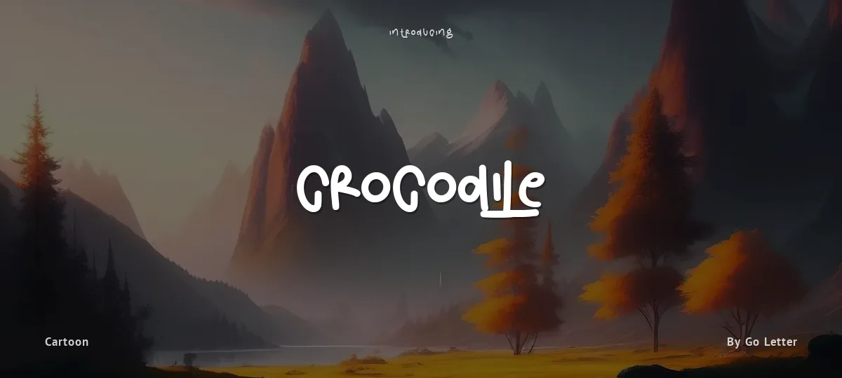 Crocodile font preview