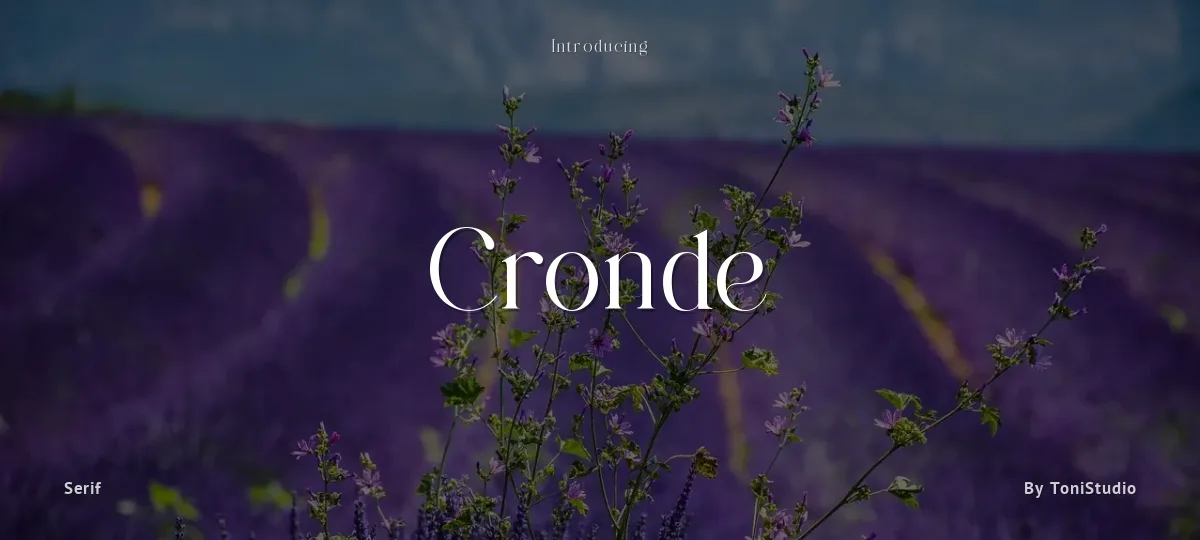 Cronde font preview