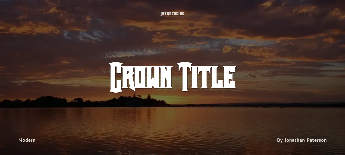 Crown Title font preview