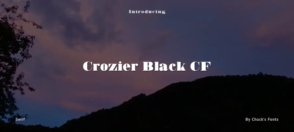 Crozier Black CF font preview