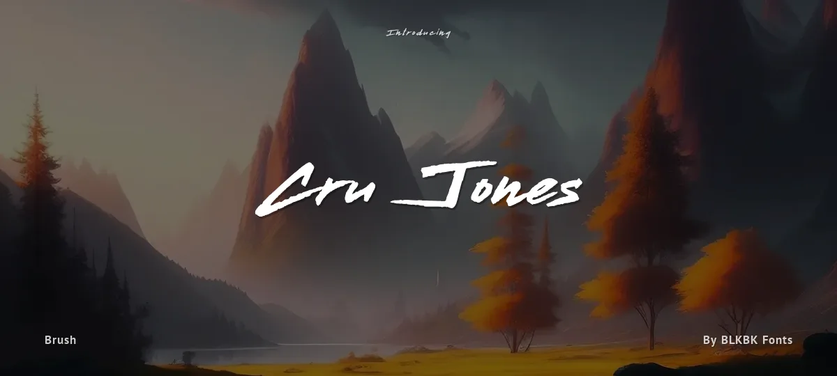 Cru Jones font preview