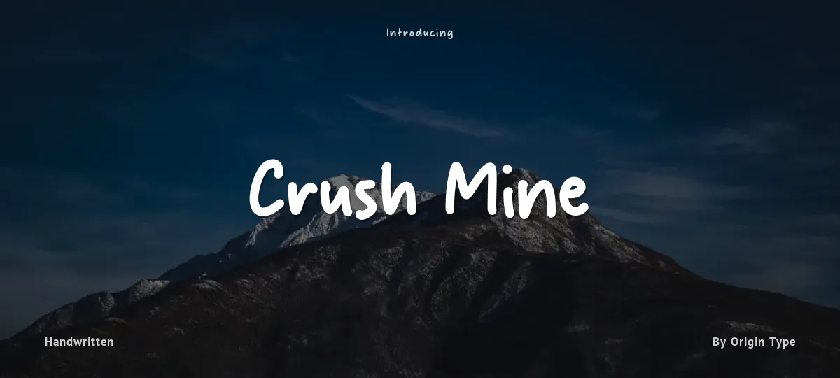 Crush Mine font preview
