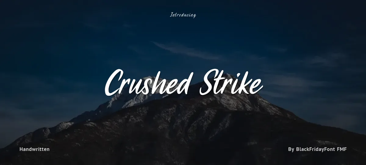Crushed Strike font preview