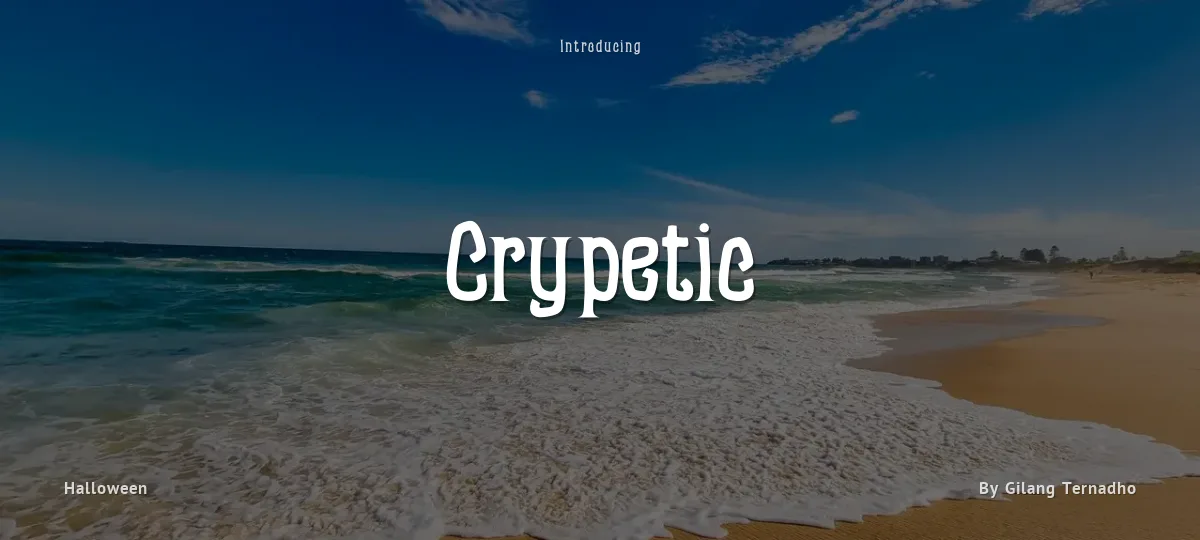 Crypetic font preview