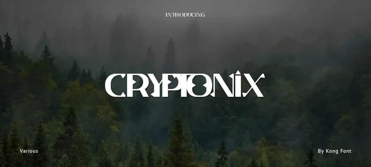 Cryptonix font preview