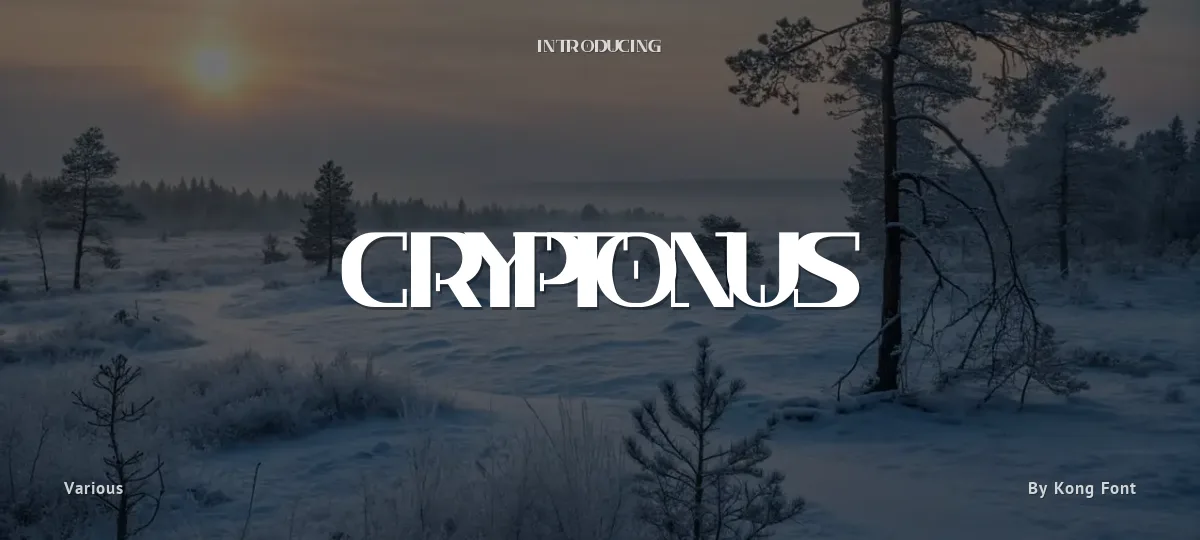 Cryptonus font preview
