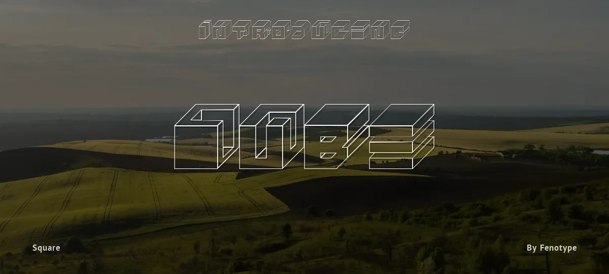 Cube font preview