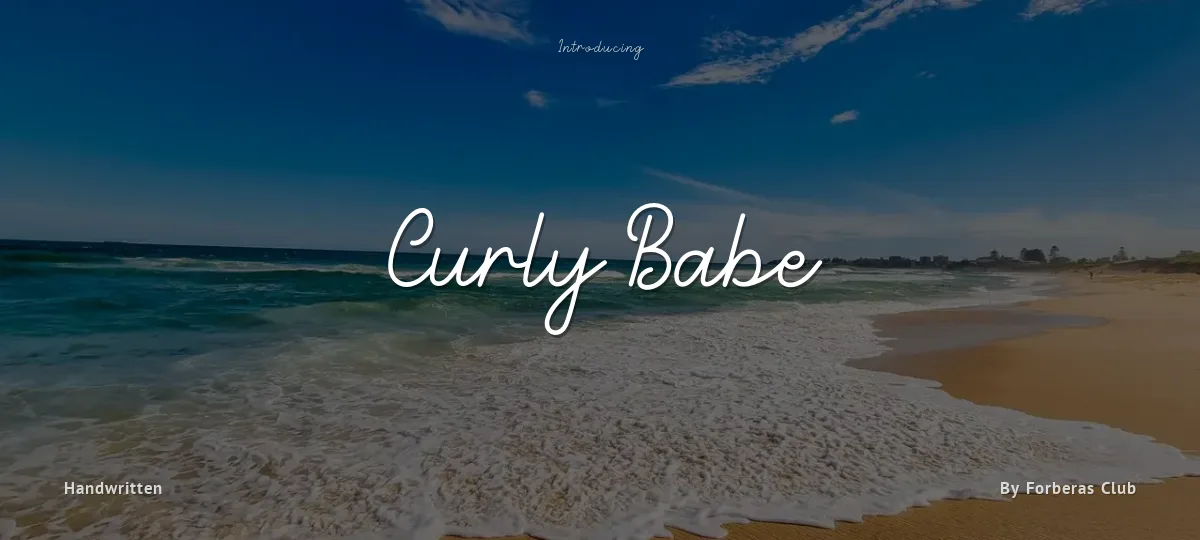 Curly Babe font preview